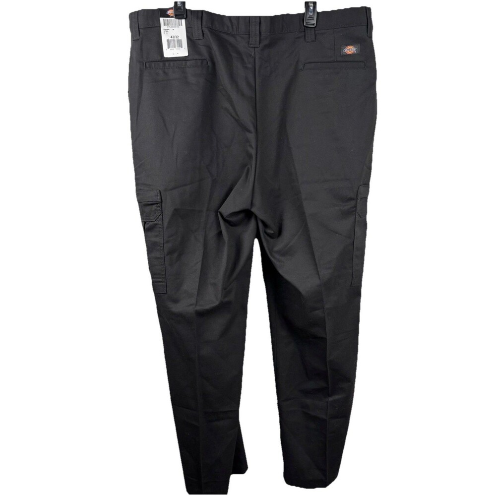 Genuine Dickies Men's NWT Relaxed Fit Flex Black Cargo Pants 42x32 LP2372BLK - Picture 1 of 6